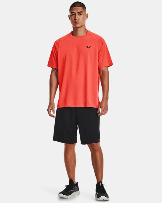 T-shirt texturé à manches courtes UA Tech™ 2.0 pour homme, Orange, pdpMainDesktop image number 2